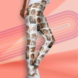 Diagonaal Funky Fotorooster met 6 Foto's Leggings<br><div class="desc">Een print met foto's over de gepersonaliseerde leggings. Het diagonale patroon creëer is een maximalistisch patroon dat leuk en gek is. De achtergrond tussen elke foto is wit, maar kan worden gewijzigd in het geavanceerde ontwerpgebied. Gebruik je favoriete foto of afbeeldingen om een leuke aandenken te maken om te delen...</div>
