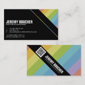 Diagonaal gekleurde strepen - Meerdere Visitekaartje (Voorkant / Achterkant)