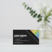 Diagonaal gekleurde strepen - Meerdere Visitekaartje (Staand voorkant)