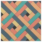 Diagonaal geometrisch Sinaasappel Stof (Swatch)