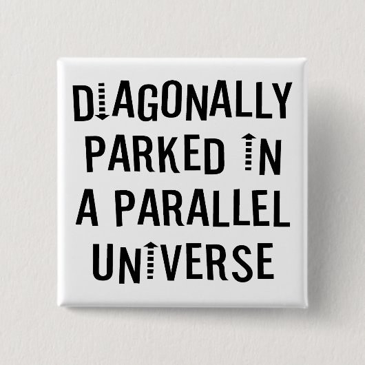 Diagonaal geparkeerd vierkante button 5,1 cm (Voorkant)