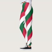 Diagonaal gestreept Algerijnse nationale vlaggekle Leggings (Links)