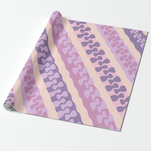 Diagonaal gestreept inpakpapier (Uitgerold)