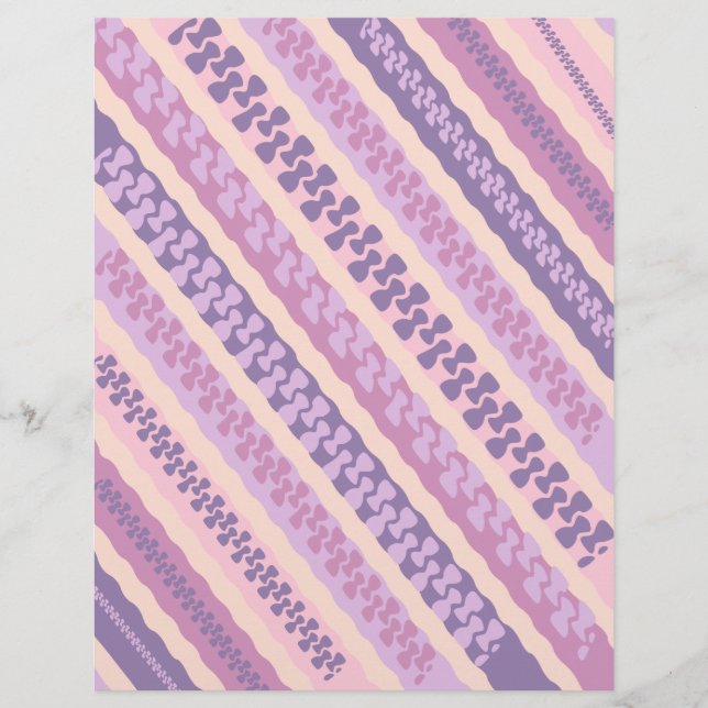 Diagonaal gestreept patroon scrapbookpapier (Voorkant)