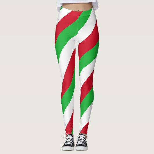 Diagonaal gestreept voor nationale vlag van Burund Leggings (Voorkant)