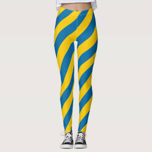 Diagonaal gestreept voor nationale vlag van Zweden Leggings