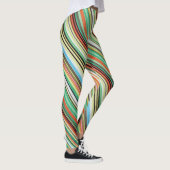 Diagonaal gestreepte meerkleurige Leggings (Rechts)