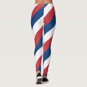 Diagonaal gestreepte nationale vlag van Servië Leggings (Achterkant)
