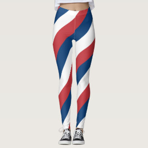 Diagonaal gestreepte nationale vlag van Servië Leggings