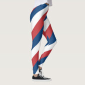Diagonaal gestreepte nationale vlag van Servië Leggings (Rechts)