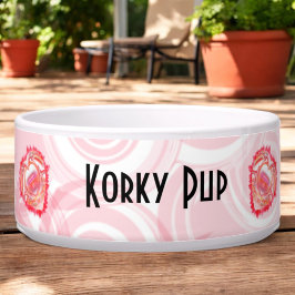 Diagonaal getatterde hartlijnen omcirkelen voerbakje