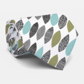 Diagonaal getextureerde bladeren 01 stropdas (Opgerold)