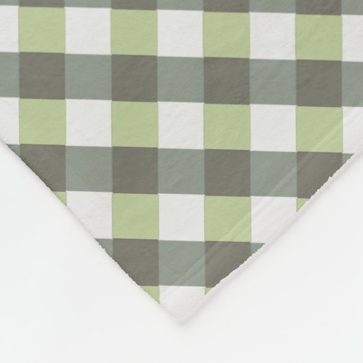 Diagonaal geweven groen grijs patroon fleece deken (Hoek)