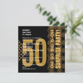 Diagonaal goud en zwart V02 voor 50e onderneming Kaart (Staand voorkant)