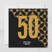 Diagonaal goud en zwart V02 voor 50e onderneming Kaart (Achterkant)