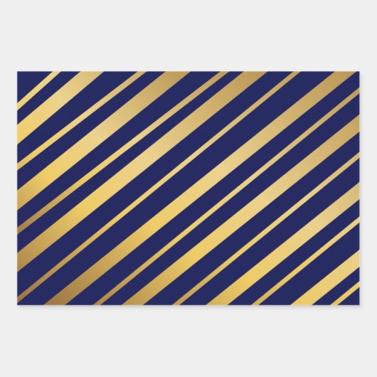Diagonaal Gouden Strepen Rood Blauw Groen Patroon Inpakpapier Vel (Voorkant 3)