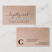 Diagonaal grafisch goudvormig glitter gradiënt omb klantenkaartje (Voorkant / Achterkant)