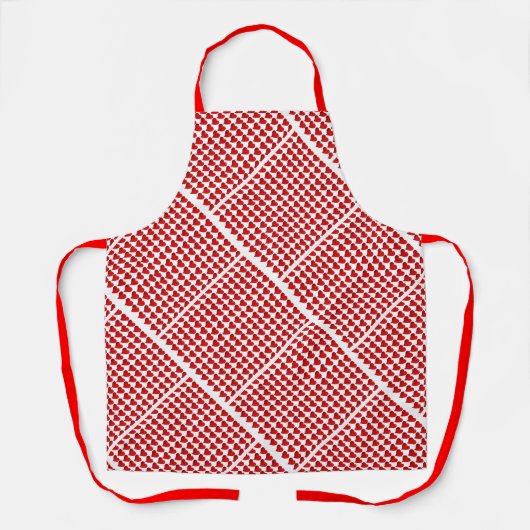 Diagonaal Hart Ontwerp Schort (Voorkant)