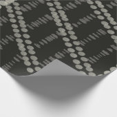 diagonaal horizontale verticale grijze Stippen Cadeaupapier (Hoek)