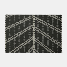 diagonaal horizontale verticale grijze Stippen Deurmat