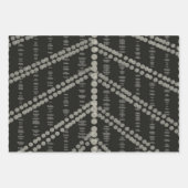 diagonaal horizontale verticale grijze Stippen Inpakpapier Vel (Voorkant 3)