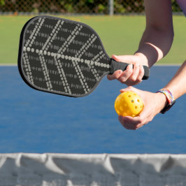 diagonaal horizontale verticale grijze Stippen Pickleball Paddle