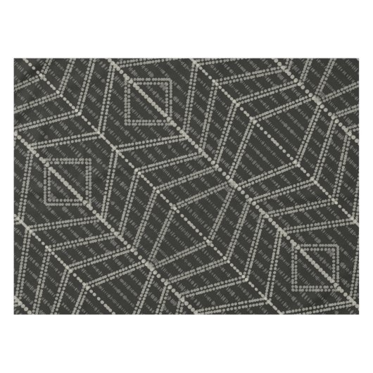 diagonaal horizontale verticale grijze Stippen Tafelkleed (Voorkant (Horizontaal))