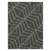 diagonaal horizontale verticale grijze Stippen Tafelkleed (Voorkant)