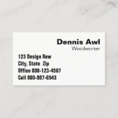 Diagonaal Hout Foto Carpentry Professional Visitekaartje (Achterkant)