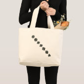 Diagonaal ijs (donker) grote tote bag (Voorkant (product))