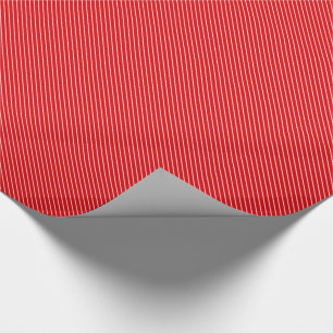 Diagonaal instripes - diep rood en wit cadeaupapier