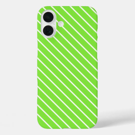 Diagonaal-instripes - kalkgroen en wit Case-Mate iPhone case (Achterkant)