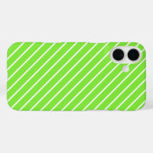 Diagonaal-instripes - kalkgroen en wit Case-Mate iPhone case (Achterkant (horizontaal))