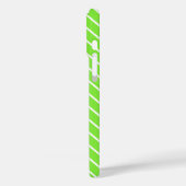 Diagonaal-instripes - kalkgroen en wit Case-Mate iPhone case (Achterkant / Links)