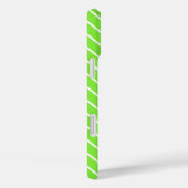 Diagonaal-instripes - kalkgroen en wit Case-Mate iPhone case (Achterkant / Rechts)