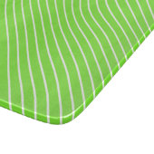 Diagonaal-instripes - kalkgroen en wit snijplank (Hoek)