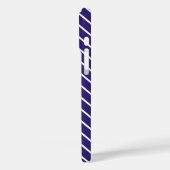 Diagonaal-instripes - marinesurk en wit Case-Mate iPhone case (Achterkant / Links)
