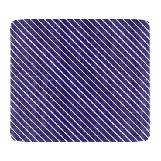 Diagonaal-instripes - marinesurk en wit snijplank (Voorkant)