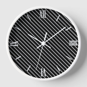 Diagonaal instripes - zwart-wit