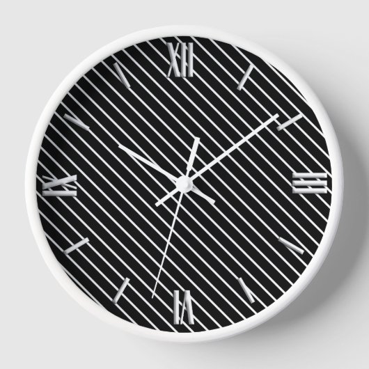 Diagonaal instripes - zwart-wit (Voorkant)