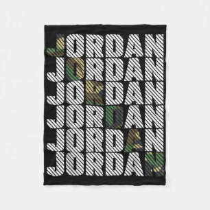 Diagonaal Jordan Camo Patroon Groen Camouflage Fleece Deken
