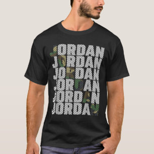 Diagonaal Jordan Camo Patroon Groene Camouflage T-shirt