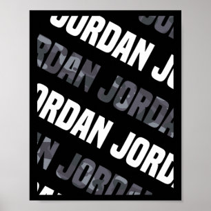 Diagonaal Jordan Patroon Ontwerp Gift Grijs Camouf Poster