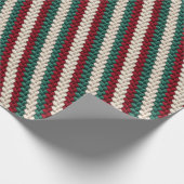 Diagonaal Kerst gebreid patroon inpakpapier (Hoek)
