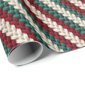 Diagonaal Kerst gebreid patroon inpakpapier (Rol Hoek)