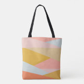 Diagonaal kleurenblok aardepastels, speciaal geper tote bag (Achterkant)