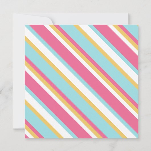 Diagonaal Kleurrijk Strepen Afstuderen Kaart (Achterkant)