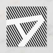 diagonaal knippert zwart en wit vierkante visitekaartje (Voorkant)