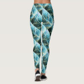 diagonaal koperbladeren verdigris leggings (Achterkant)