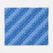 Diagonaal licht en donkerblauw ogeenpatroon fleece deken (Voorkant (Horizontaal))